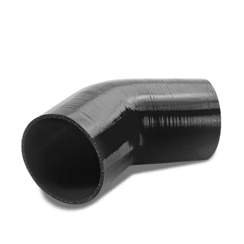 Black Silicone 4" 3-Ply 45 Degree Elbow Piping Hose For Turbo/Intake/Intercooler 1