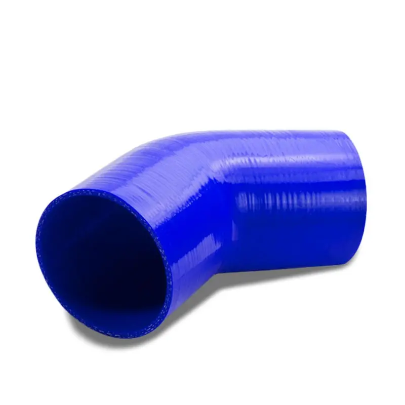 Blue Silicone 4" 3-Ply 45 Degree Elbow Coupler Hosefor Turbo/Intake/Intercooler 1