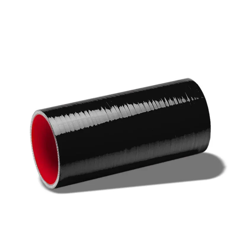 Black-Red 3Ply Silicone 4.00" 8" Long Straight Tube For Turbo/Intake/Intercooler 1