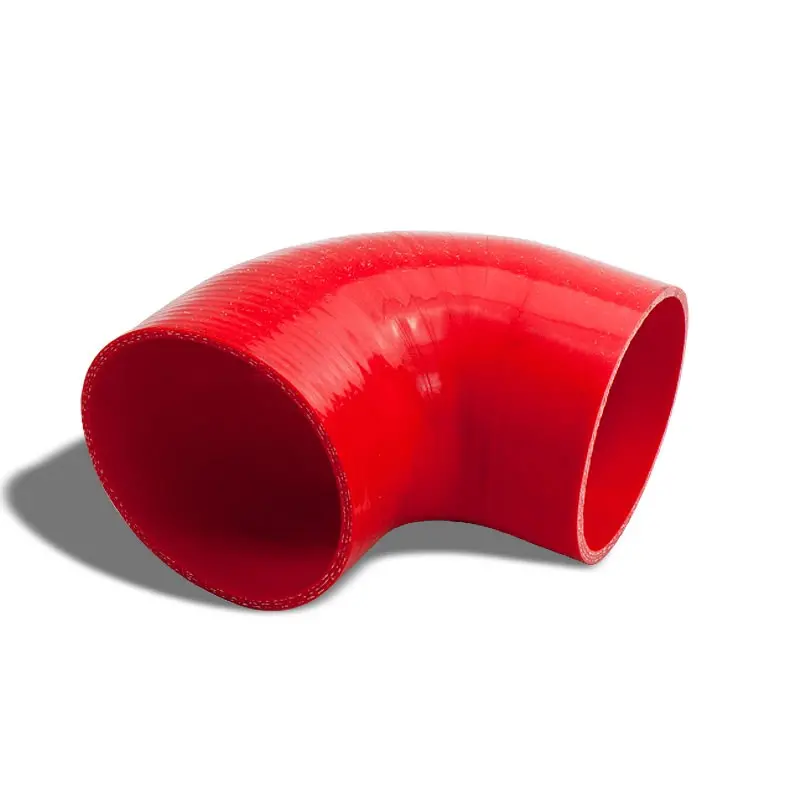Red Silicone 4" 3-Ply 90 Degree Elbow Coupler Hose For Turbo/Intake/Intercooler 1