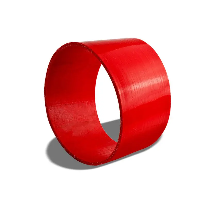 Red Silicone 4" 3-Ply Straight Turbo/Intake/Intercooler Piping Coupler Hose 1