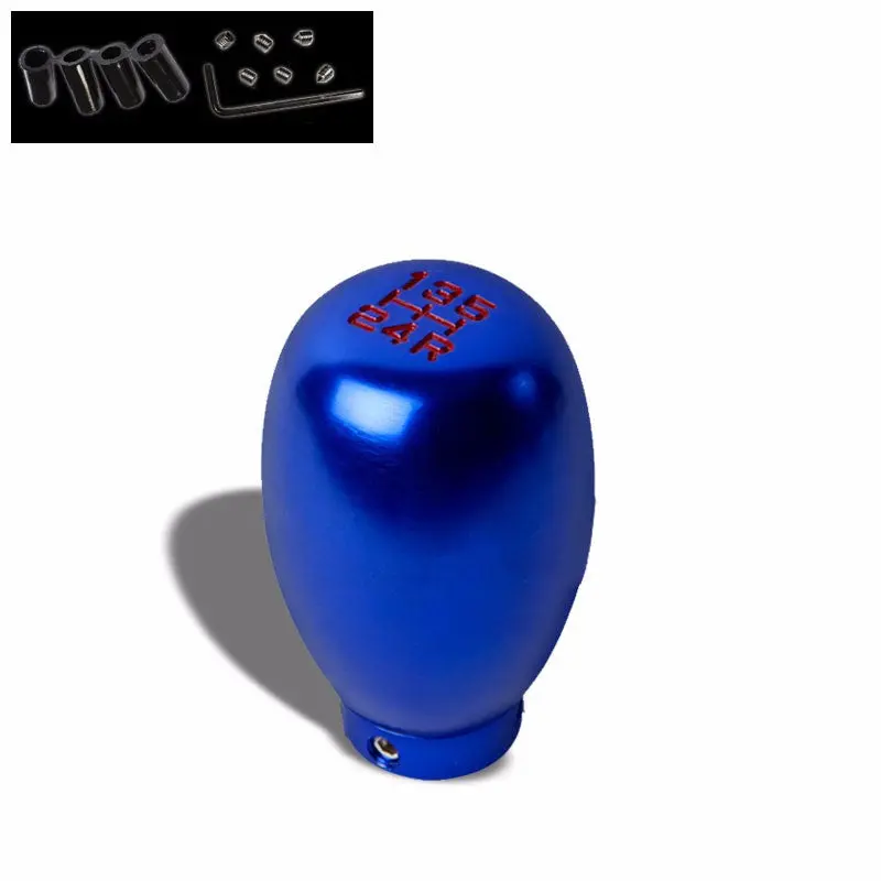 Universal Blue/Red Racing 1.5" Thread 5-Speed Mt Shift Knob For Honda/Acura 1