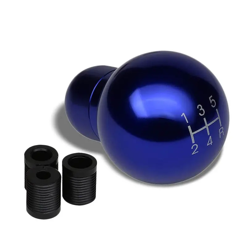 M8/M10/M12 Universal Blue 5-Speed Mt Aluminum Round Racing Shifter Knob 1