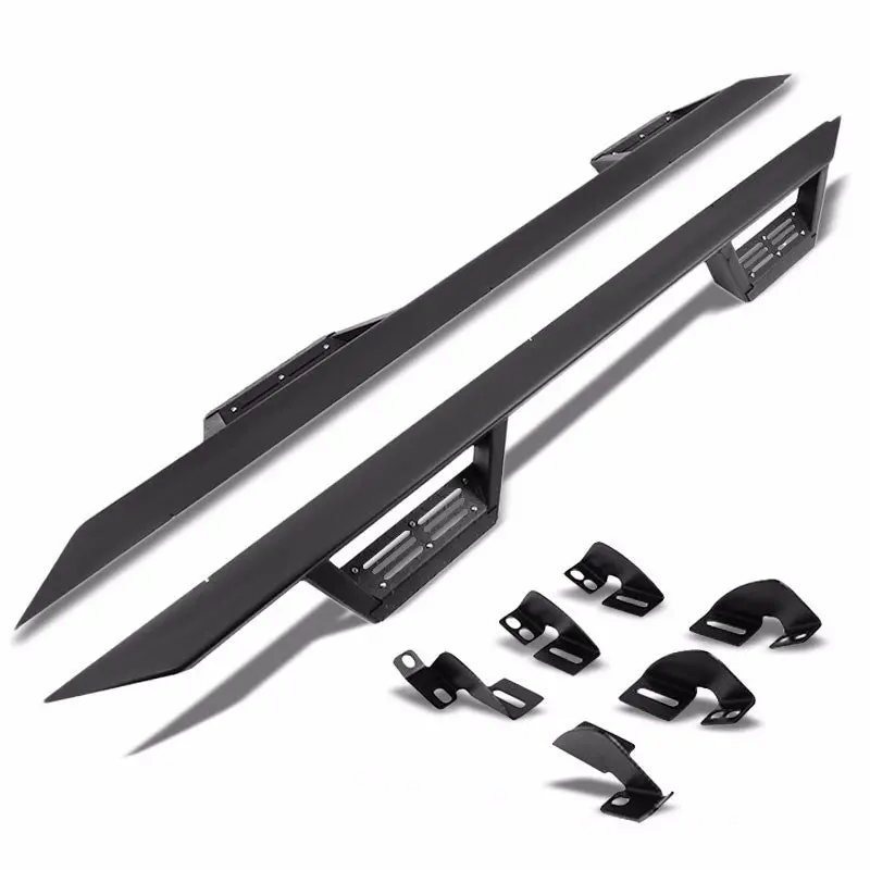 (Step-Down Black) Running Board Nerf Bar For 07-21 Toyota Tundra (Xk50 2Nd Gen) [Crew Cab] 1
