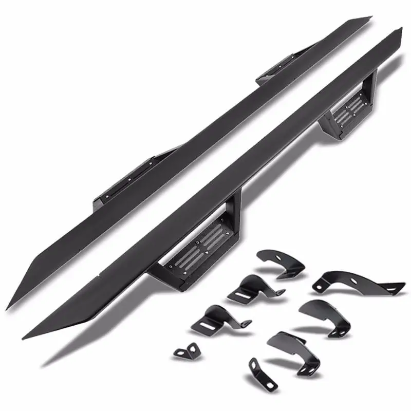 (Step-Down Black) Running Board Nerf Bar For 05-22 Toyota Tacoma [Extended Cab] 1