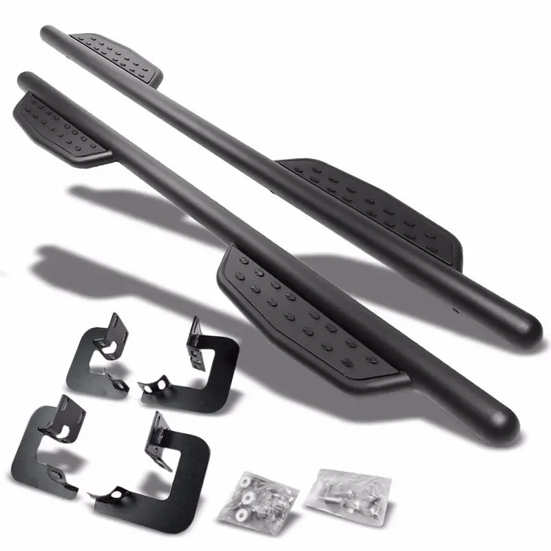 (Straight Sidestep Black) Running Board Nerf Bar For 09-14 Ford F-150 (P415 12Th Gen) [Crew Cab] 1