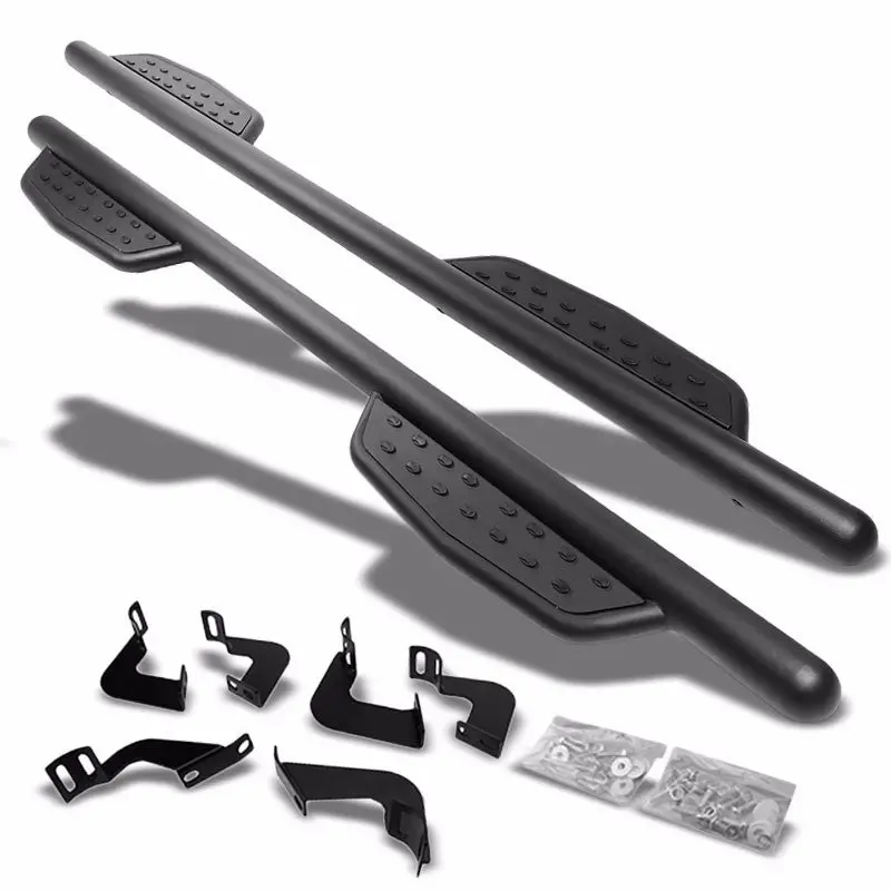 (Straight Sidestep Black) Running Board Nerf Bar For 07-21 Toyota Tundra (Xk50 2Nd Gen) [Crew Cab] 1