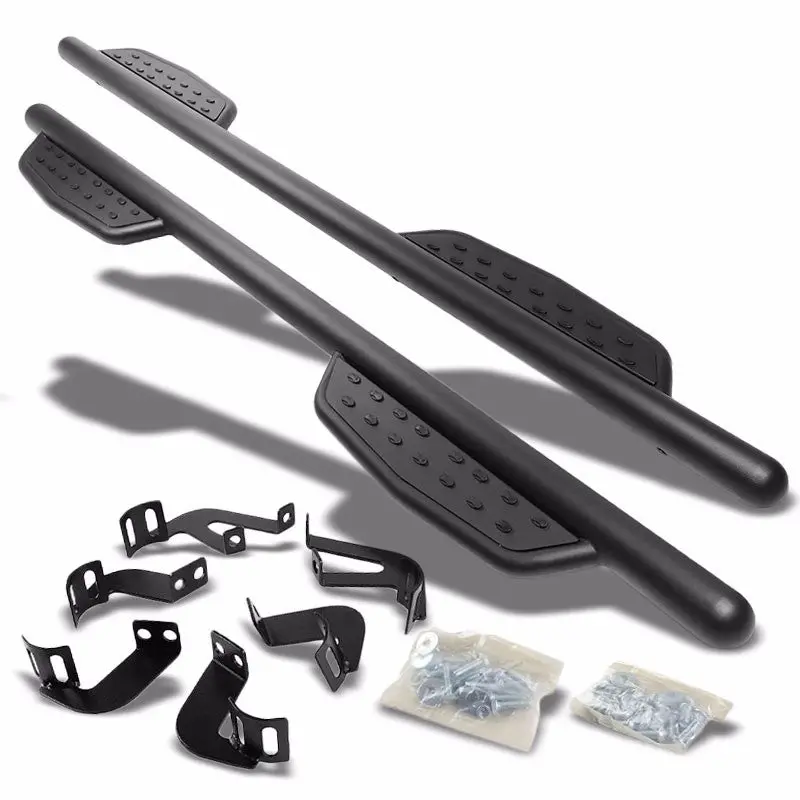 (Straight Sidestep Black) Running Board Nerf Bar For 05-22 Toyota Tacoma [Crew Cab] 1