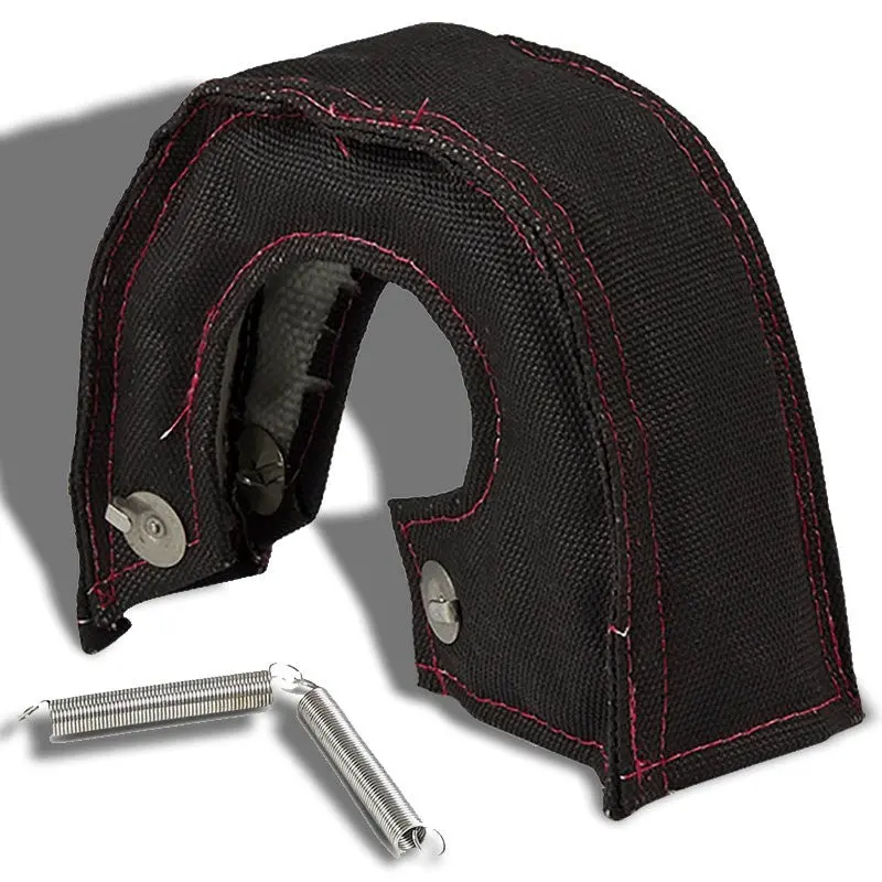 Black/Red Stitch Turbo/Turbocharger Heat Wrap Blanket For T3/25/28 Gt35/37 Ct26 1
