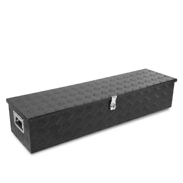 39"X13"X10" Black Pickup/Trailer Trunk Bed Utility Storage Flat Tool Box+Lock 1