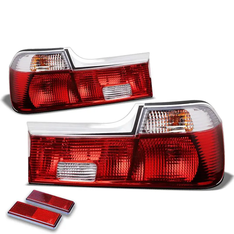 Red/Clear Lens Rear Signal Brake Tail Light For Bmw 88-94 E32 Base 7-Series 1