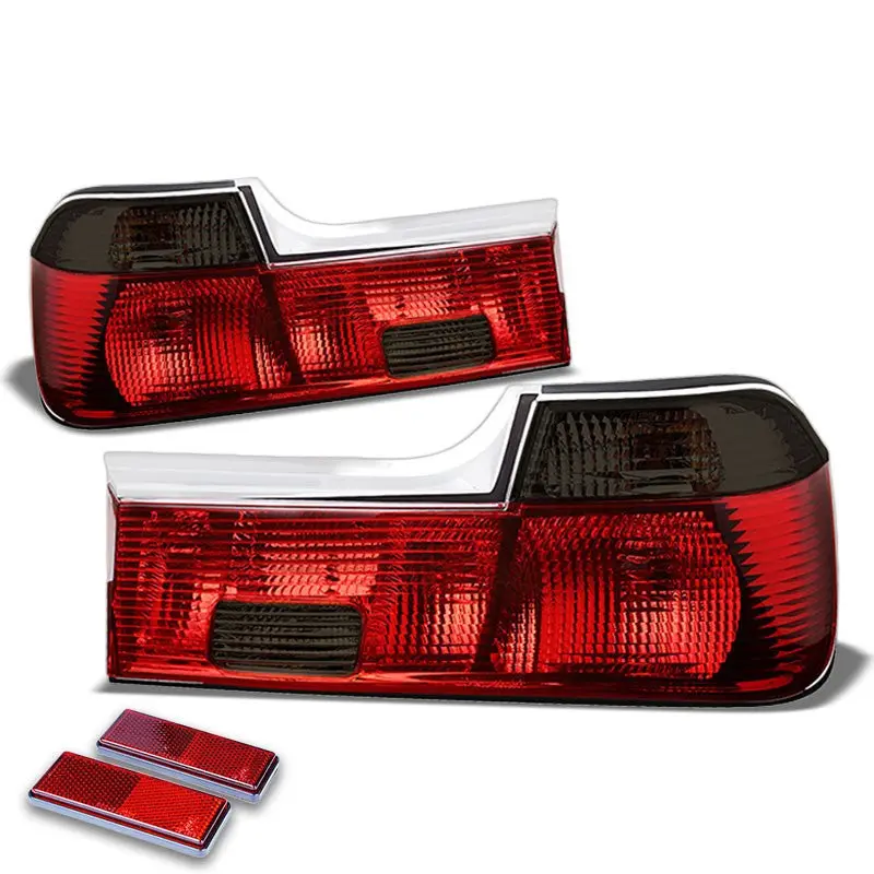 Red/Smoke Lens Rear Signal Brake Tail Light For Bmw 88-94 E32 Base 7-Series 1