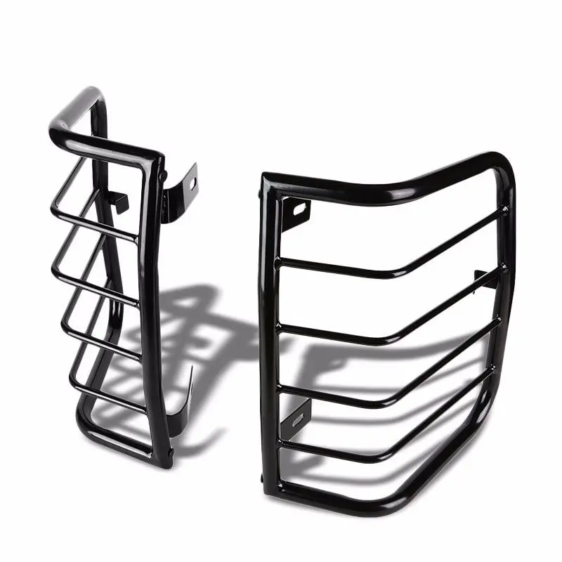 Black Coated Steel Tail Light/Lamp Cage Guard Cover For Ford 04-08 F150 Pick-Up 1