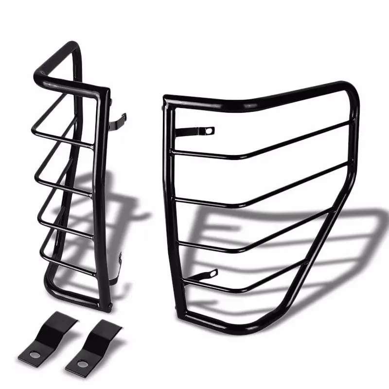 Black Coated Steel Tail Light/Lamp Cage Guard Cover For Ford 09-14 F150 Pick-Up 1