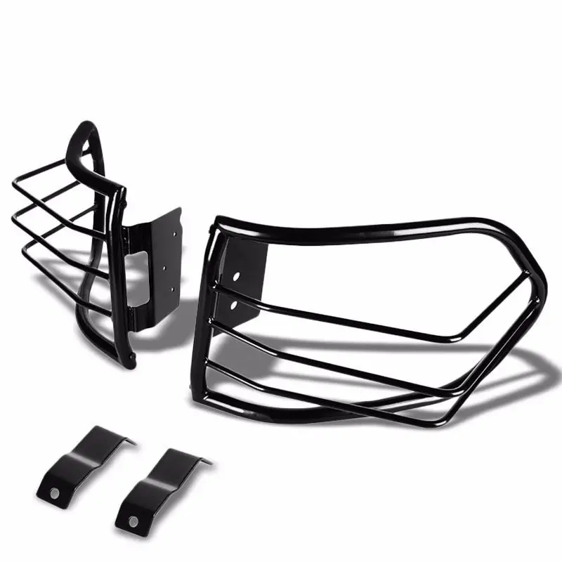 Black Coated Steel Tail Light/Lamp Cage Guard For Toyota 07-14 Fj Cruiser 4.0L 1