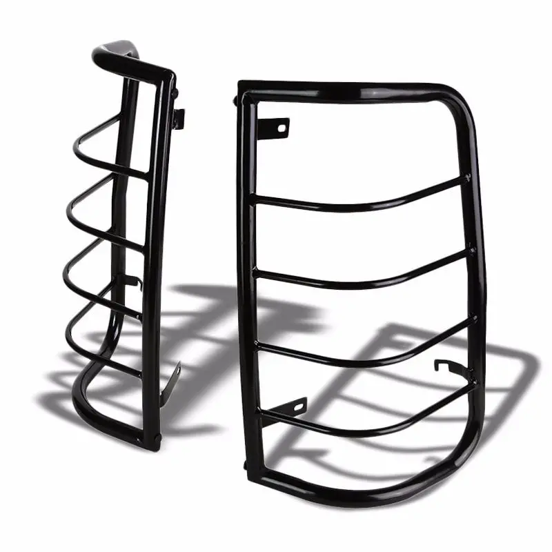 Black Coated Steel Tail Light/Lamp Cage Guard Cover For Chevy 99-07 Silverado Hd/Classic 1