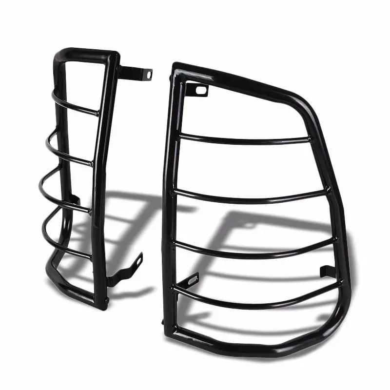 Black Coated Steel Tail Light/Lamp Cage Guard Cover For Toyota 05-15 Tacoma 1