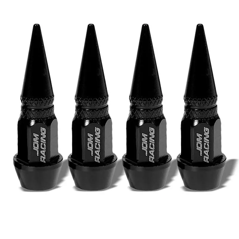 Bfc Universal 45Mm Height Black Spike Tire Wheel Rim Valve Air Stems Cap Cover 1