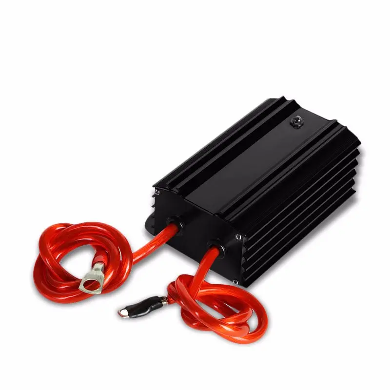 Black Universal High Efficiency Car Voltage Battery Cable Stabilizer Regulator+Mounting Plate 1