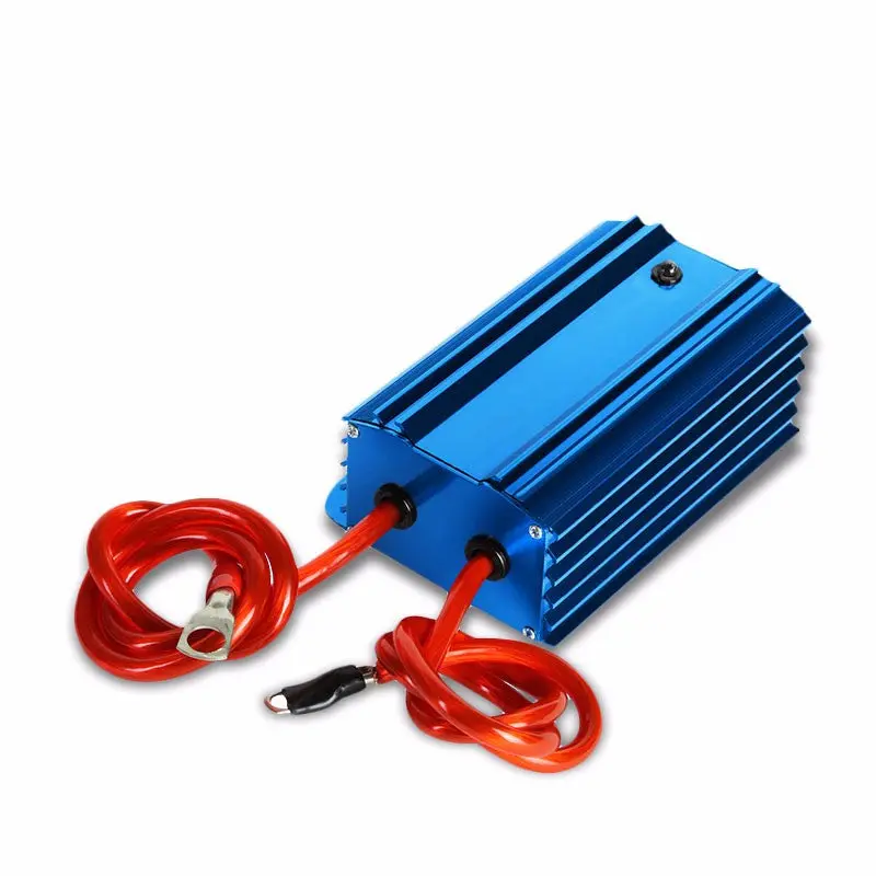 Blue Universal High Efficiency Car Voltage Battery Cable Stabilizer Regulator+Mounting Plate 1