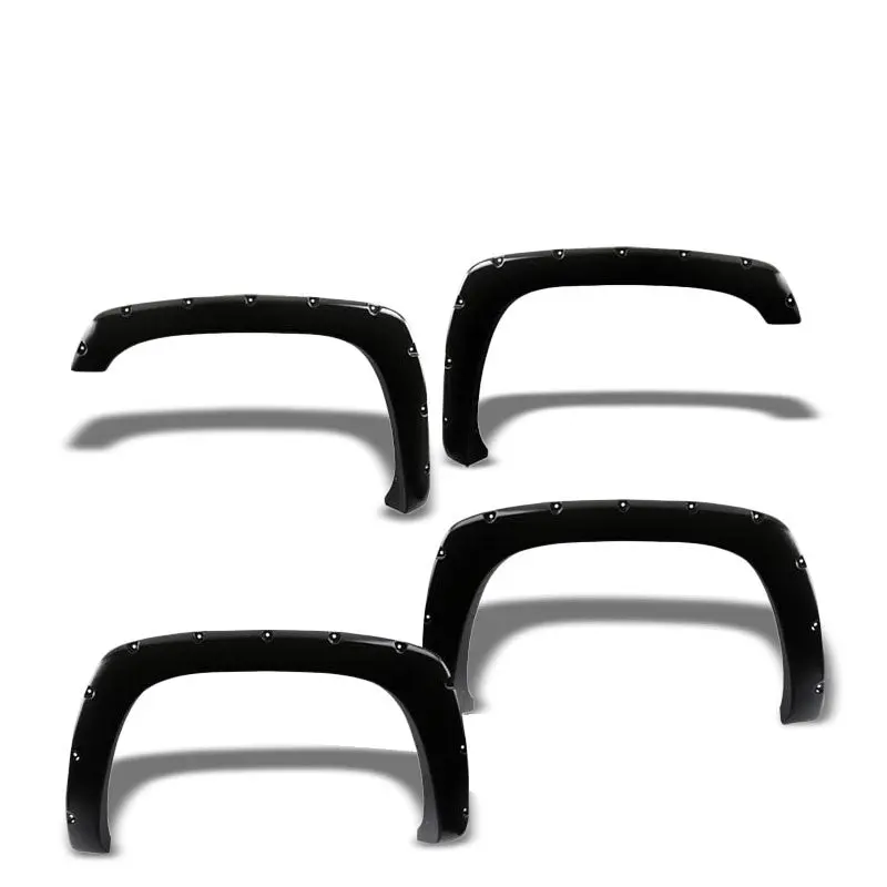 Textured Black Abs Pocket-Rivet Wheel Fender Flare For 03-06 Avalanche 1500/2500 1