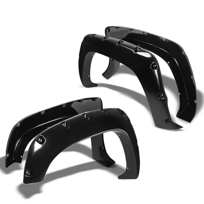 Black Abs Pocket-Rivet Wheel Fender Flares Guard For 92-99 Yukon 2Dr 96"/78" Bed 1