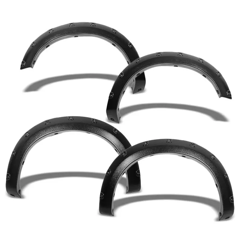 Textured Black Abs Pocket-Riveted Wheel Fender Flares For 10-14 F-150 Svt Raptor 1