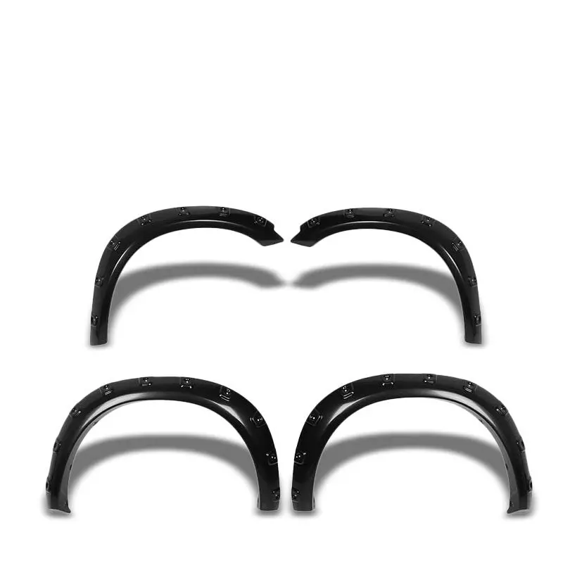 Textured Black Abs Pocket-Riveted Wheel Fender Flares Guard For 09-14 Ram 1500 1