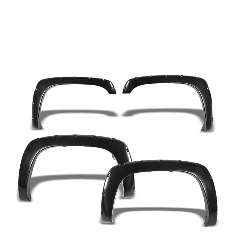 G.Black Pocket-Rivet Wheel Fender Flares For 02-07 Silverado 1500 68"-96" Bed 1
