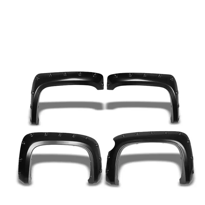 Texture Black Rivet Wheel Fender Flares For 07-13 Silverado 1500 6.5'/8' Bed 1
