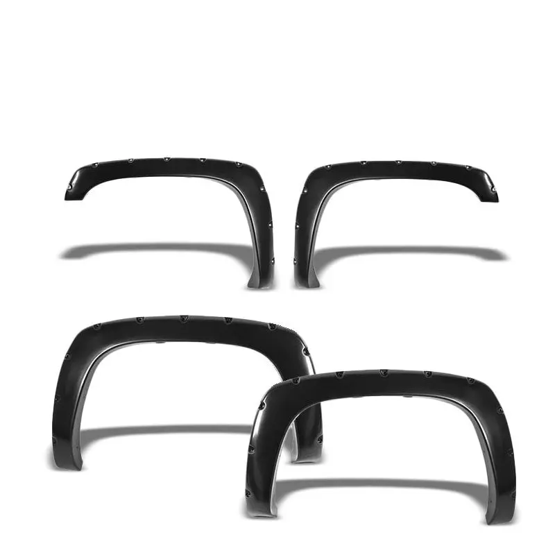 Texture Black Rivet Wheel Fender Flares For 99-02 Silverado 1500 68.4"-96" Bed 1