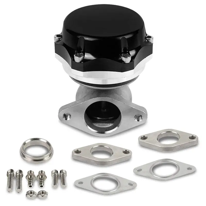 Universal T3 Black 38Mm Jdm Turbo Manifold Wastegate+Dump Valve+7&13 Psi Spring 1