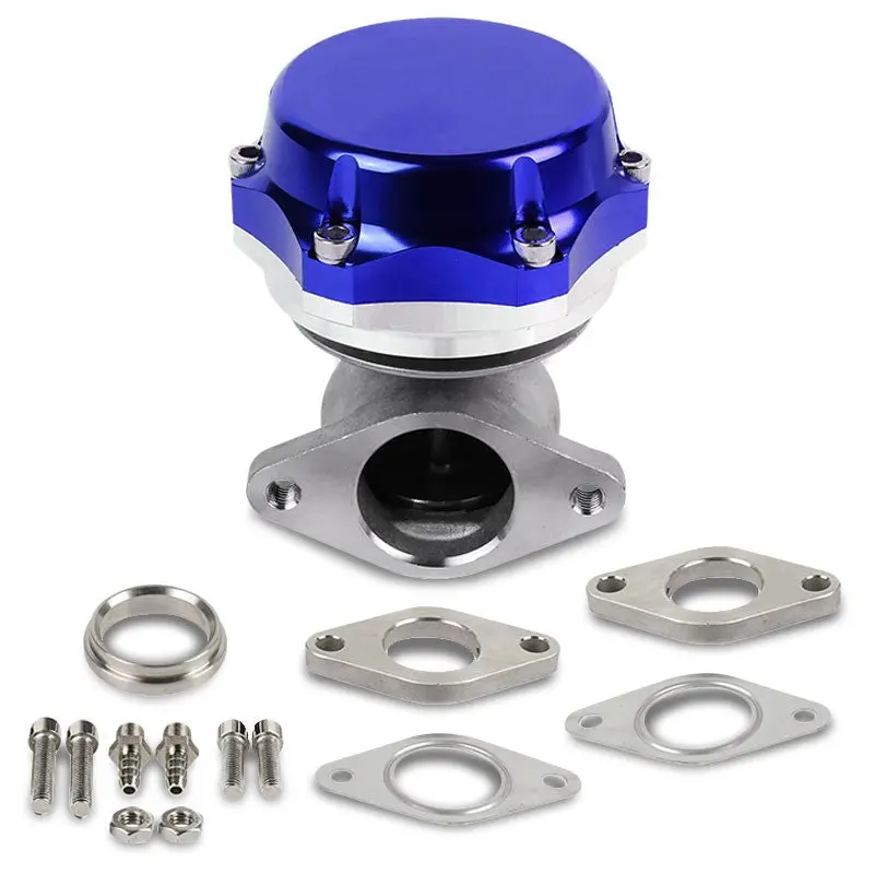 Universal T3 Blue 38Mm Jdm Turbo Manifold Wastegate+Dump Valve+7&13 Psi Spring 1