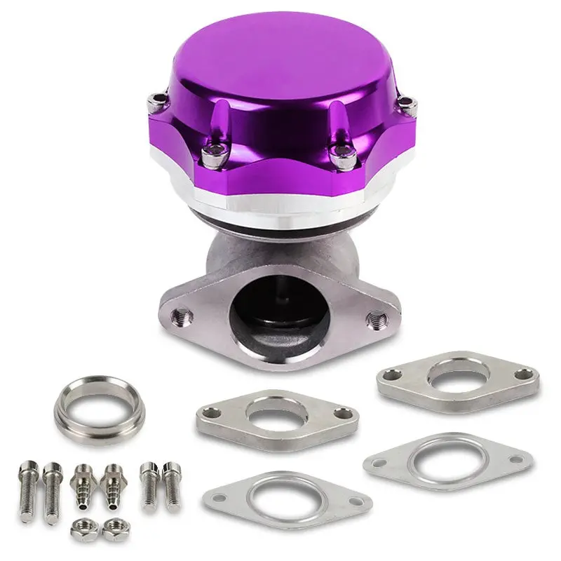 Universal T3 Purple 38Mm Jdm Turbo Manifold Wastegate+Dump Valve+7&13 Psi Spring 1
