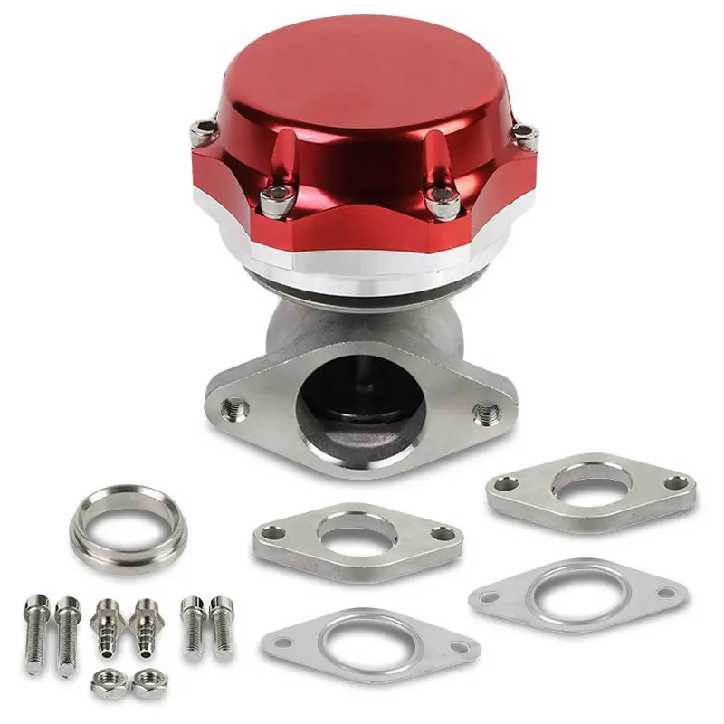 Universal T3 Red 38Mm Jdm Turbo Manifold Boost Wastegate+Dump Valve+7 Psi Spring 1