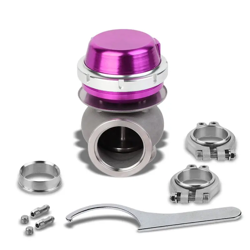 Universal Purple Turbocharger 40Mm 14Psi V-Band 4" External Wastegate+Spring T11 1