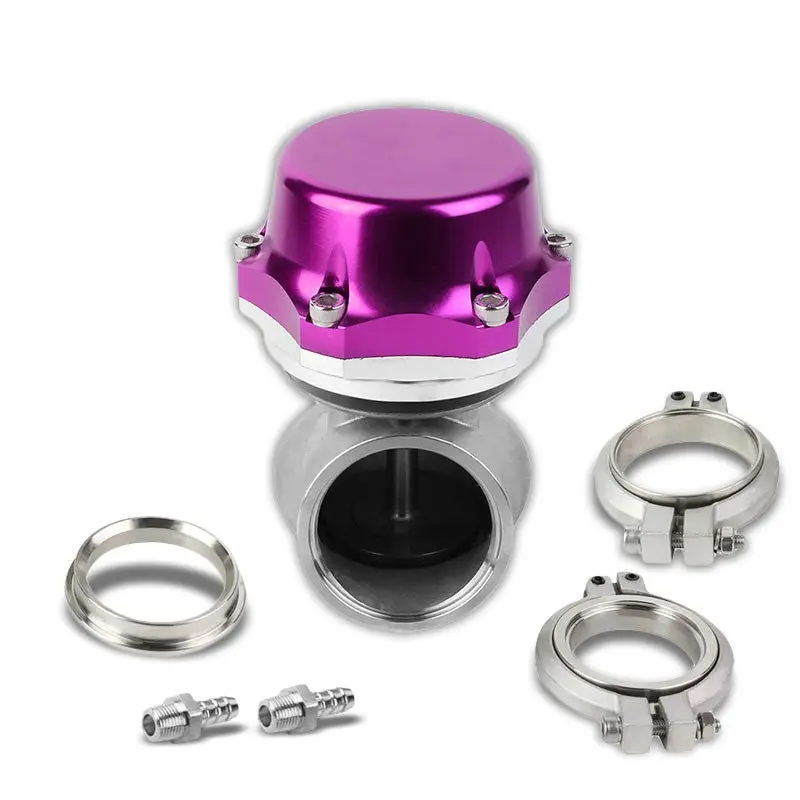 Universal Purple 50Mm 14Psi V-Band Turbo 5.25"Height External Wastegate+Spring 1