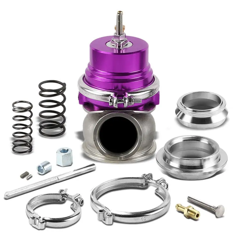Purple 60Mm 5/12/14 Psi V-Band Turbocharger 6.50"H External Wastegate+Spring T11 1