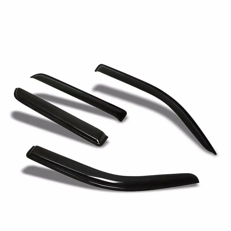 Smoke Tinted Side Window Wind/Rain Vent Deflectors Visor Guard For Ford 09-14 F-150 Super Crew Cab 1