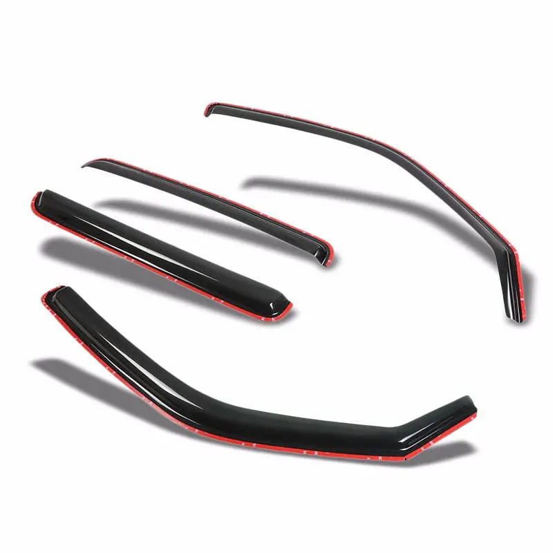 Smoke Tinted Side Window Wind/Rain Vent Deflectors Visor Guard For Honda 06-14 Ridgeline 4 Door 1