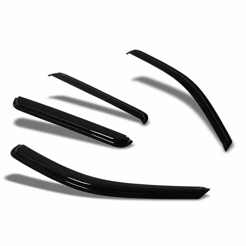 Smoke Tinted Side Window Wind/Rain Vent Deflectors Visor Guard For Jeep 05-10 Grand Cherokee 4 Door 1