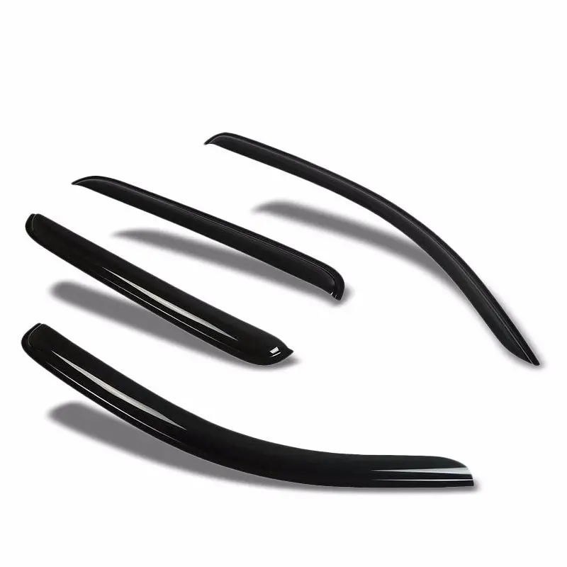 Smoke Tinted Side Window Wind/Rain Vent Deflectors Visors Guard For Toyota 05-13 Tacoma Double Cab 1