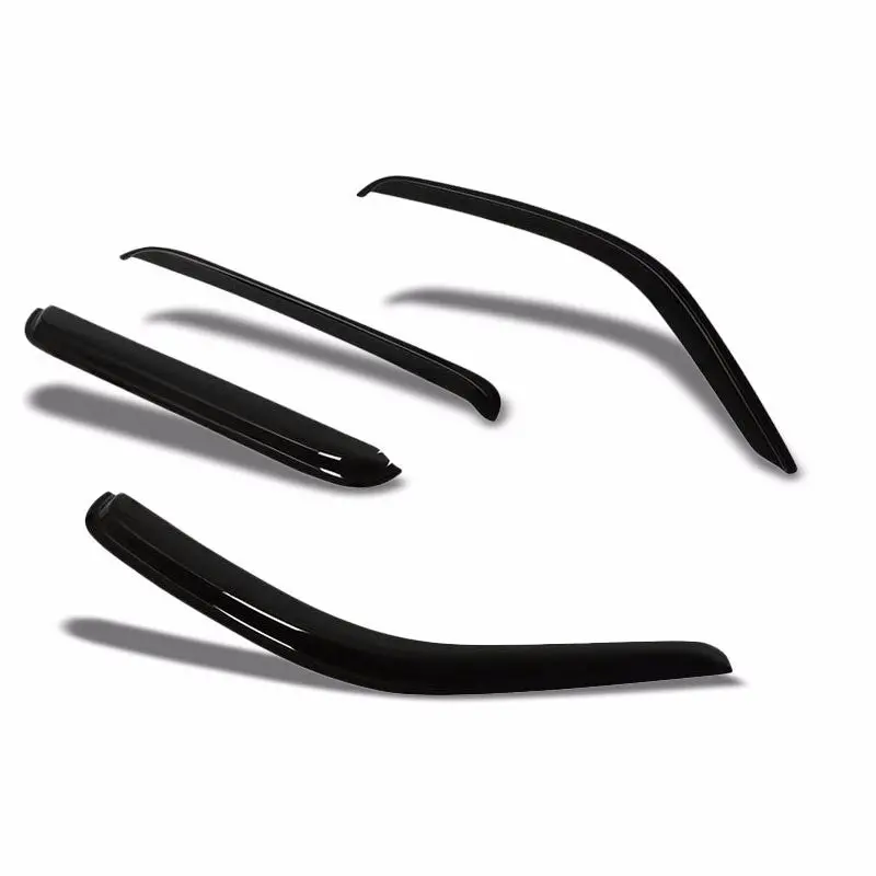 Smoke Tinted Side Window Wind/Rain Vent Deflectors Visor Guard For Jeep 02-07 Liberty 4 Door 1