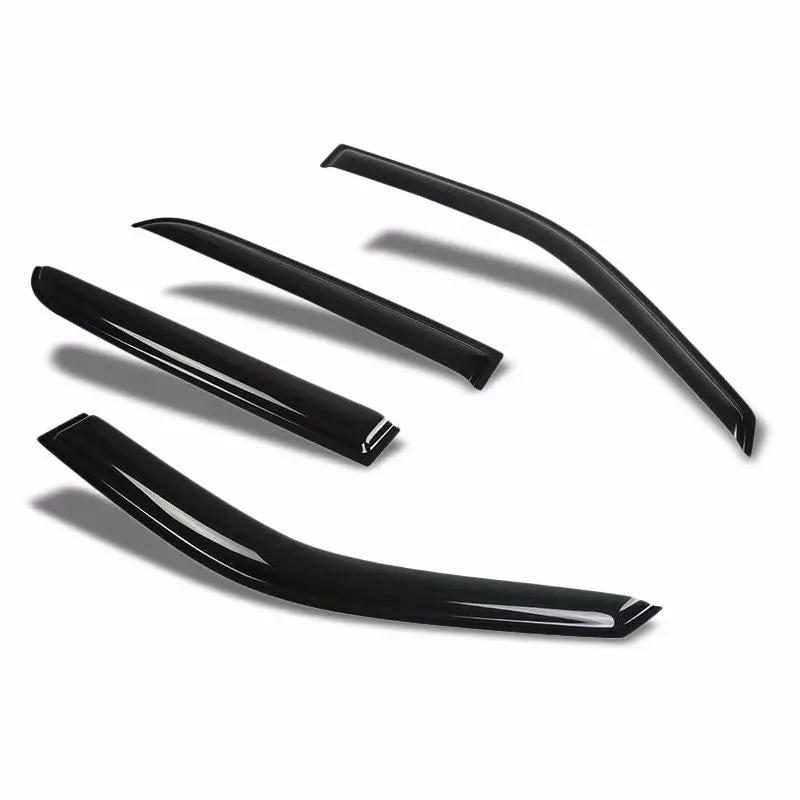 Smoke Tinted Side Window Wind/Rain Vent Deflectors Visor Guard For Dodge 09-14 Ram 4 Door Crew Cab 1