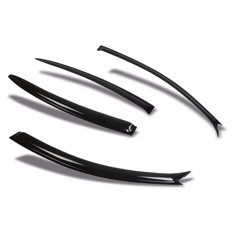 Smoke Tinted Side Window Wind/Rain Vent Deflectors Visor Guard For Mazda 04-09 Mazda3 Sedan 4 Door 1