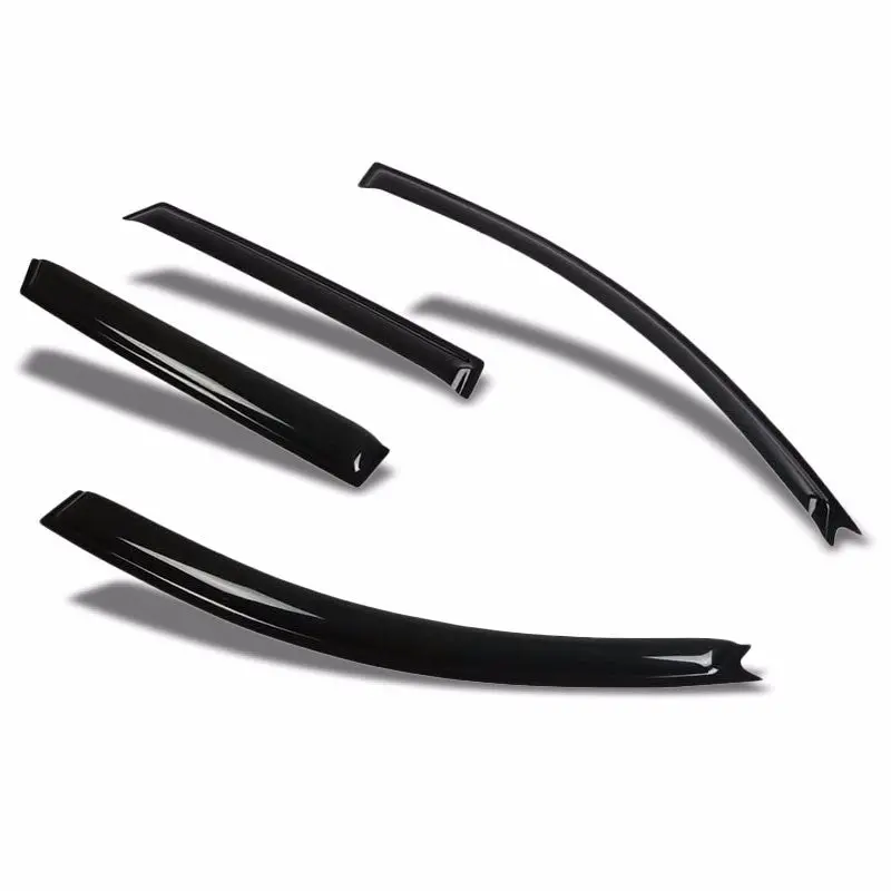 Smoke Tinted Side Window Wind/Rain Vent Deflectors Visor Guard For Mazda 04-09 Mazda3 Hatchback 4Dr 1