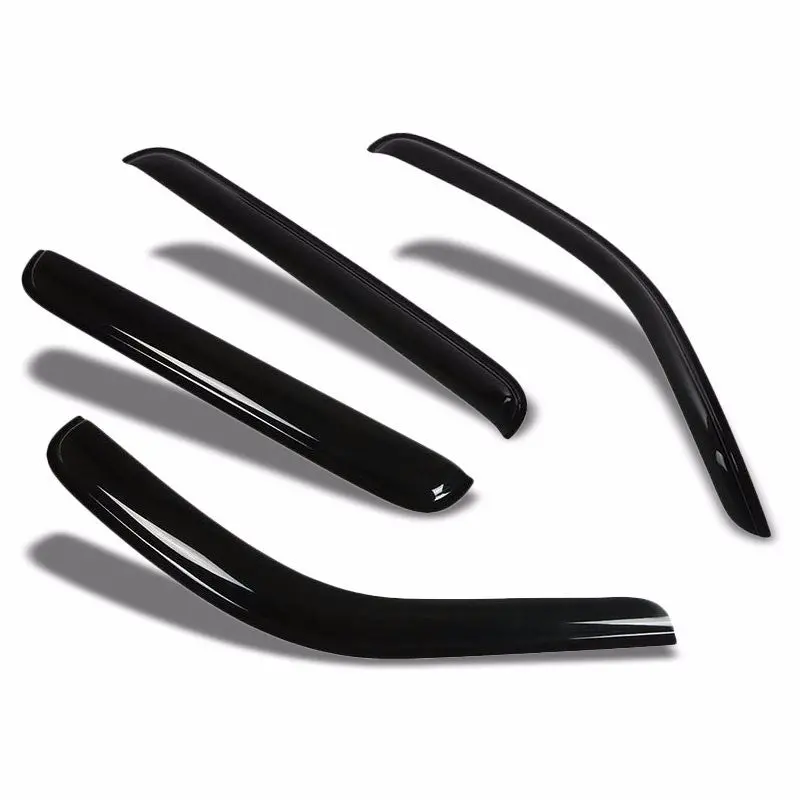 Smoke Tinted Side Window Wind/Rain Vent Deflectors Visor Guard For Jeep 08-12 Liberty 4 Door 1
