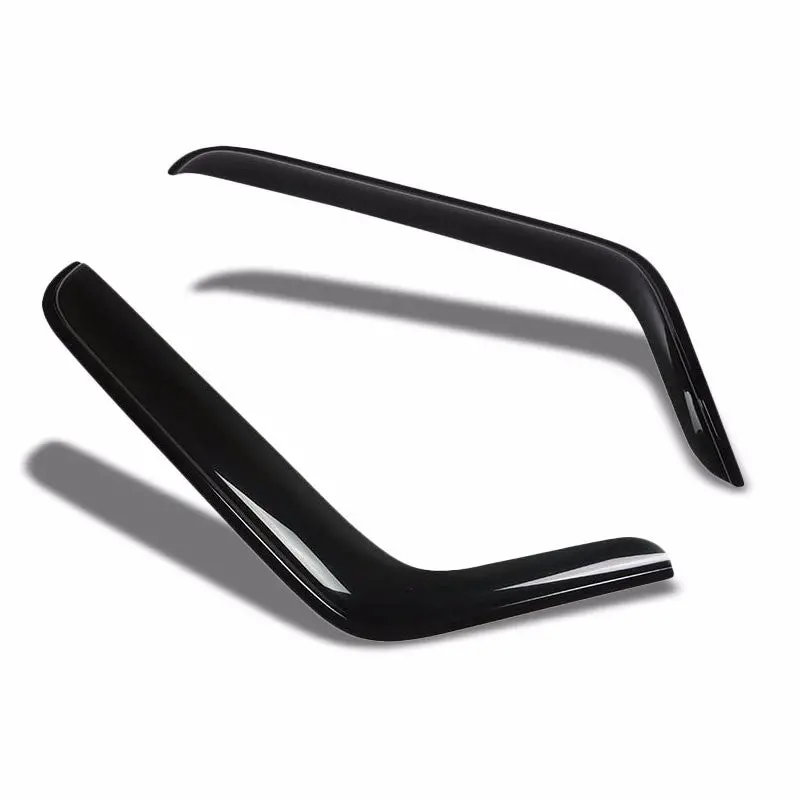 Smoke Tinted Side Window Wind/Rain Vent Deflectors Visor Guard For Jeep 07-15 Wrangler 2 Door 1