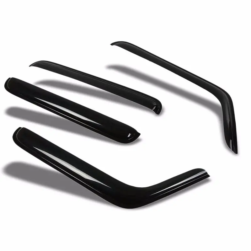 Smoke Tinted Side Window Wind/Rain Vent Deflectors Visor Guard For Jeep 07-14 Wrangler 4 Door 1