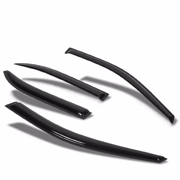 Smoke Tinted Side Window Wind/Rain Vent Deflectors Visors Guard For Toyota 93-97 Corolla Sedan 1